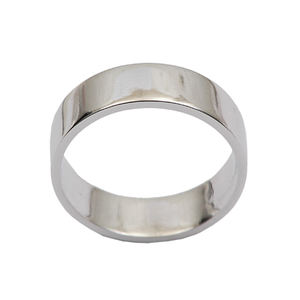 Simple design wholesale classic band 925 sterling silver <b>plain</b> band wedding <b>ring</b> for men's accessories jewellery - Product Image 3