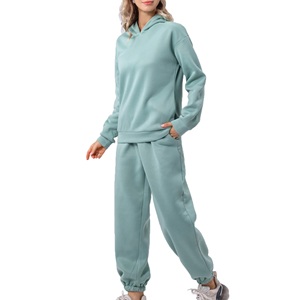 Chándal deportivo de moda para mujer 2025, sudadera informal de manga larga y pantalones ajustados, fabricante de ropa de gimnasio con logotipo personalizado - Product Image 5