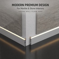 Plinthe LED lumineuse en aluminium, plinthe éclairante pour la décoration du salon d'un appartement