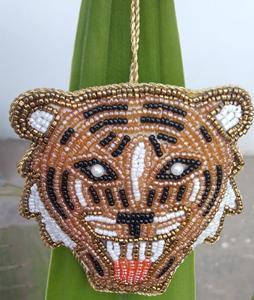 เครื่องประดับตกแต่งต้นคริสต์มาสแบบขายส่ง ขนาด 4 นิ้ว ลายปักดิ้นทอง สำหรับเทศกาลวันหยุด - Product Image 1