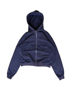 Sudadera con capucha bordada desgastada con lavado ácido Unisex personalizado 100% algodón Sun Faded Streetwear Vintage lavado liso teñido uso de ropa - Product Image 4