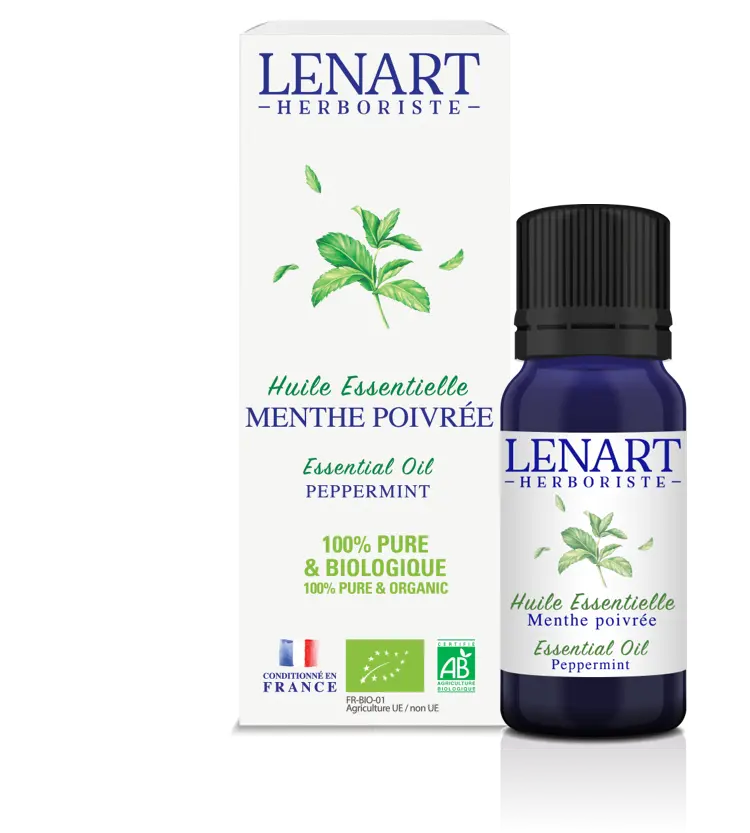 Olio essenziale di menta piperita Bio premium di alta qualità 100% oli essenziali biologici profumo per il corpo Made in francia