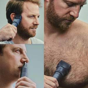 Kit de Recorte de Precisión con Cuchilla de Cerámica, Dial de Ajuste, Uso en Seco/Húmedo, Fácil de Limpiar, Accesorios para Recortar Nariz y Barba - Product Image 6