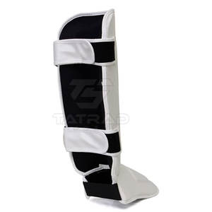 Protège-tibias en cuir personnalisé OEM pour l'entraînement MMA - Protection professionnelle, options personnalisables, prix bas - Product Image 4
