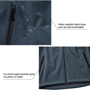 Chaqueta Softshell informal de último estilo para hombre, impermeable y resistente al viento con cuello levantado y cremallera, gran oferta - Product Image 6