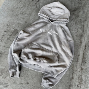 ชุดวอร์มกางเกงเอวสองชั้นแบบสวมหัวผ้าฝรั่งเศสระบายอากาศได้ดีปักลายกรดเสื้อมีฮู้ด - Product Image 2