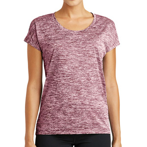 Camisetas de poliéster 100% de alta calidad para mujer con logotipo personalizado cuello de manga corta transpirable ecológico hecho en Bangladesh - Product Image 1