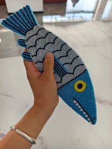 Sac à perles multicolores avec poignée, sac à main, sac à main décontracté, artisanat indien, fait à la main, sac baguette, - Product Image 6