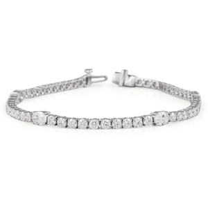 Pulsera de Diamantes de Laboratorio Redondos y Ovalados de 5.25 Quilates de Peso Total, Elegantes Pulseras y Brazaletes de Diamantes - Product Image 1