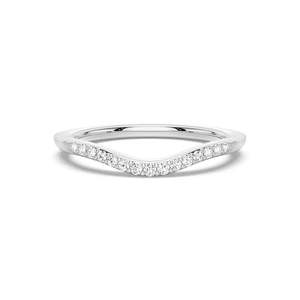 18K Gold Wedding Band with Round Cut Moissanite Diamond Elegant 18K Gold <b>Ring</b> - Product Image 5