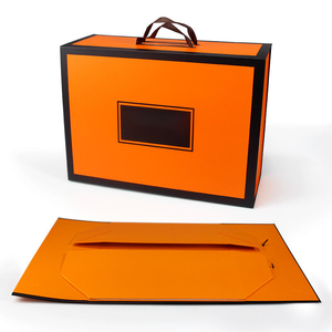 Luxury Collapsible Cardboard Packaging <b>Box</b> with Ribbon Handle for Shoes Clothing Manufacturer Vietnam ISO Certified Factory - Product Image 3
