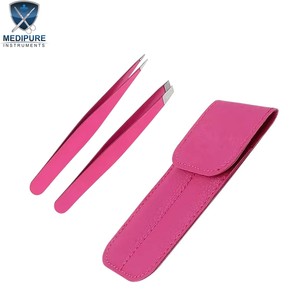 Pinzas de Precisión para Cejas de Acero Inoxidable con Puntas Puntiagudas, Inclinadas, Planas y Anguladas, Agarre Fuerte, Instrumentos de Belleza - Product Image 3