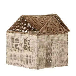 Panier de rangement en rotin tressé attrayant pour la décoration de la maison, idéal pour la salle de jeux des enfants, jouet en rotin pour enfants, cadeau bohème pour un anniversaire - Product Image 2