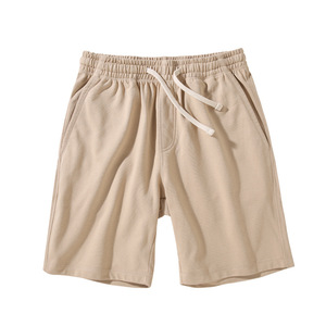 Pantalones cortos de hombre de algodón 100% de alta calidad, transpirables, informales, para entrenamiento, de verano, con estampado bordado de 5 pulgadas, lavados sólidos personalizados - Product Image 1