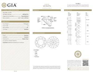 อัญมณี B2B เก็บสายสำหรับ Gia ได้รับการรับรอง1.14 CT เพชรกลมสีขาวธรรมชาติทรงหลวมการไหลของ FL ความบริสุทธิ์ผ่านการตัดตามธรรมชาติ - Product Image 2