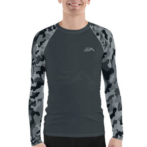 Vêtements de protection pour hommes, rashguard à manches longues, sur mesure, de haute qualité, respirant, écologique, en spandex/polyester, vente chaude - Product Image 3