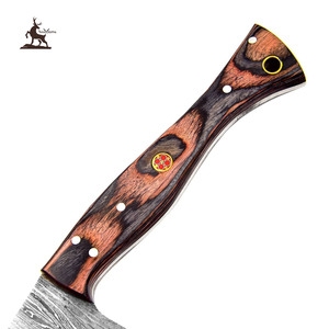 Couteau de chef en acier Damas personnalisable avec manche en bois, couteau de cuisine OEM avec d'excellentes options de personnalisation - Product Image 4