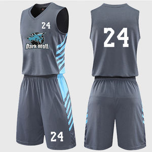 2024 maillot de basket-ball imprimé par sublimation de haute qualité respirant été conception d'ensemble d'uniformes pour adultes et enfants - Product Image 3