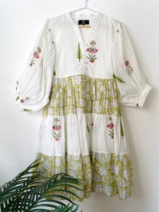 Vestido Mini Informal Dandelion para Mujer, Cuello Cerrado, Algodón, Vestido de Mujer de Fabricante y Exportador Indio - Product Image 5
