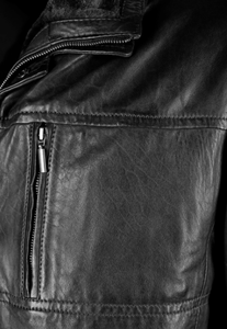 Chaqueta de cuero clásica de alta calidad para hombre para invierno Chaqueta de cuero de tela Premium - Product Image 4