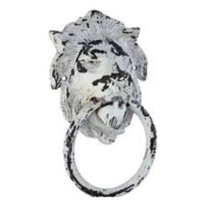 Cast Iron White Colour Wash Loin Shape <b>Door</b> Knocker - Product Image 1