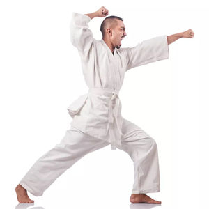Combinaisons d'entraînement de kimono de BJJ pour hommes adultes, 100% coton, logo personnalisé sur le devant, tissu de 500 g, respirant et à séchage rapide - Product Image 3