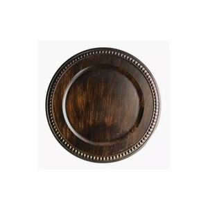 Plaque de chargeur de décoration de mariage en acier inoxydable pour les fêtes de mariage Plaque de chargeur en ardoise pour les hôtels et les banquets - Product Image 3