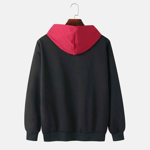 Pull à capuche pour hommes surdimensionné personnalisé 100% coton polaire épais anti-boulochage Streetwear mode moitié noir moitié vente en gros - Product Image 2