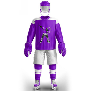 Ensemble d'uniformes de hockey sur glace pour hommes, style 2022, personnalisé, sublimation, qualité supérieure, séchage rapide, respirant, logo personnalisé, Raccoon Sports - Product Image 1