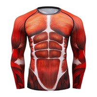 Camiseta de Compresión Unisex de Alta Resistencia para Sublimación, con Logotipo Personalizado, para Entrenamiento de Artes Marciales, NO GI, Grappling, Jiu Jitsu, BJJ, UPF50, Secado Rápido