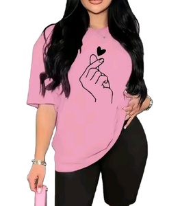 Camiseta de Manga Corta para Mujer, Producto Nuevo 2026, Precio de Fábrica, 100% Algodón, Transpirable, en Venta - Product Image 1
