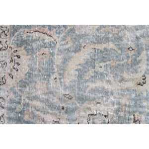 Petit tapis turc en laine 16x2,7 pi (49x81 cm) gris patchwork, tapis vintage écologique avec envers en latex - Product Image 4