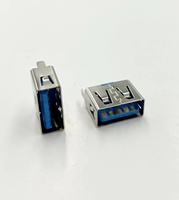 Conector Vertical USB 3.0 Tipo A Hembra de Alta Velocidad, Terminales PCB de Cobre de 4 Pines, -40~85C