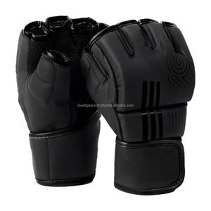 Wholesale Custom MMA Boxing Gloves Leather Breathable Lightweight Half Finger Hook Loop Closure Non-Slip Adjustable Wrist Gloves - Product Image 4