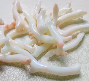 Palo de coral blanco natural, 84Cts, palos de sombra rosa, piedras preciosas de coral blanco natural 100%, palos pulidos sueltos, fabricación de joyas - Product Image 6