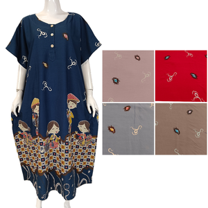 CHRYSANTA haute qualité rayonne solide été doux thermique caftan robe confortable usage quotidien indonésien femmes grande taille vêtements de nuit - Product Image 5