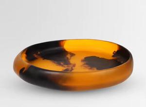 Gran oferta, juego de cuencos hechos a mano de madera de Mango con cuchara, utensilios de servicio con estampado esmaltado para ensalada, mesa de café, encimera - Product Image 5