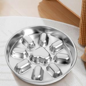 Bol à nourriture lente pour chien en acier inoxydable durable de gros, antidérapant, puzzle, labyrinthe, bol à nourriture lente pour animaux de compagnie avec protection du cou - Product Image 2