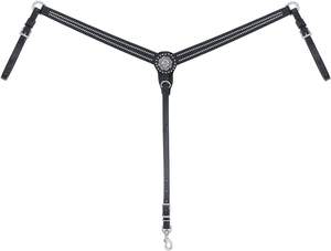 Bandeau unisexe en cuir pour adulte, Noir, Cheval US 100% Bride en cuir véritable-Fabriqué pour le confort. Élevez votre conduite - Product Image 3