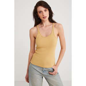 ETHIQUET Lizeth Camiseta sin mangas básica con tirantes finos y cuello redondo para mujer - Product Image 1