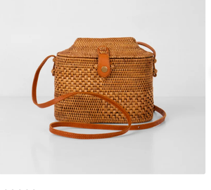 Bolsos de Ratán Trapecio Hechos a Mano, Elegantes Bolsos de Paja Personalizados, Bolsos de Hombro de Paja para Mujer, Productos al por Mayor - Product Image 1