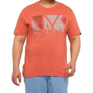 Col rond T-shirt grande taille en coton épais pour hommes T-shirts vierges à manches courtes de haute qualité pour la musculation musculaire de la plus haute qualité - Product Image 1