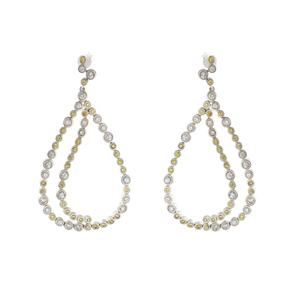 Lujo chapado en oro plata esterlina 925 Rosa Topacio piedra preciosa pendiente para mujer joyería - Product Image 4