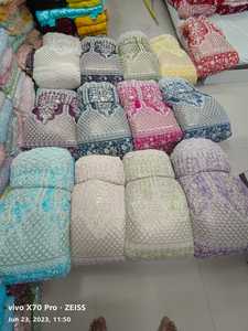 Tissu net de séquence de broderie Lucknowi à forte demande motif imprimé et tissé pour vêtements et robes disponibles au prix de gros - Product Image 2