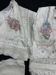 ชุด lehenga ทำด้วยมือจากผ้าไหมแท้ Koti & ghera dupatta สำหรับปาร์ตี้ - Product Image 5