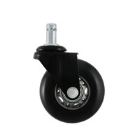 Roulette rotative pivotante CCE de 2.5 pouces pour chaise de bureau Durable polyuréthane acier polypropylène léger 60-80Kgs