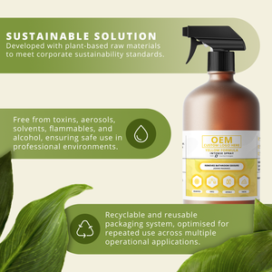Neutraliseur d'odeurs en spray intense, formule jaune : pour canalisations, égouts, odeurs d'urine et de matières fécales - Bouteille de 1L - OEM / Marque privée - Product Image 5
