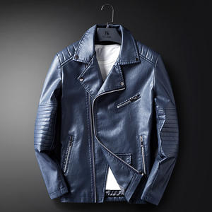 Nouvelle veste en cuir pour homme de qualité supérieure, vente en gros d'usine OEM 2025, veste en cuir de moto pour homme, coupe slim, fermeture éclair courte, vêtements pour homme - Product Image 4