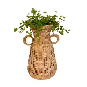 Jarrón de flores de ratán estilo boho, jarrón de mimbre hecho a mano con ratán natural, jarrón decorativo para el hogar, proveedor mayorista de Vietnam - Product Image 1