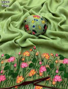 เสื้อเบลาส์ผ้าชีฟองอัดลายด้วยการออกแบบของ Pichwai เสื้อชีฟองอัดลายผู้ผลิตจากอินเดีย - Product Image 3